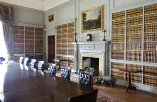 The same room dressed as Downing St. Cabinet room, circa 1890s