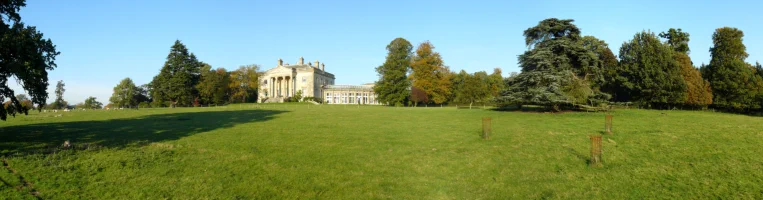 View of the front of the house that overlooks the Gade Valley