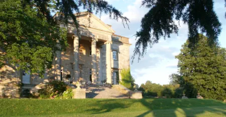 Front of the house in the evening