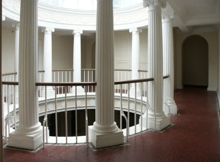 Columns around the dome, top floor.